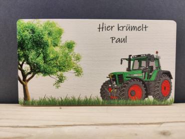 Fendt Favorit 926 Traktor Brettchen mit Wunschnamen